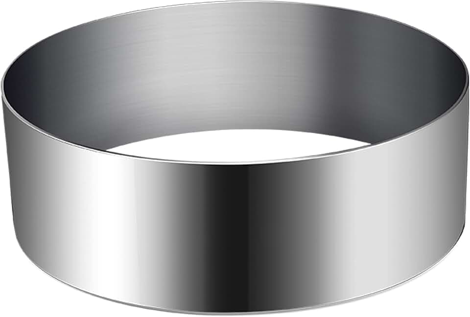 8 Inch Mousse Cake Ring, Food Grade Nonstick Stainless Steel Baking Mold