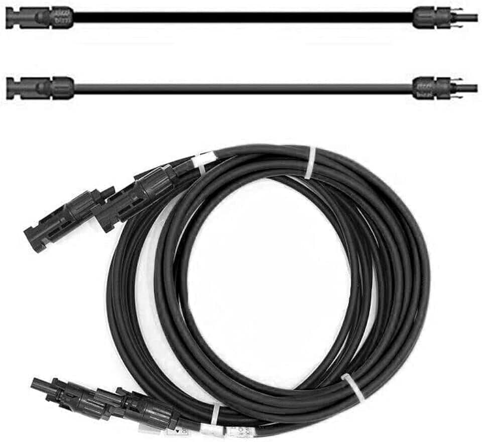 SOLARTRONICS Solarkabel 6mm² 9m mit Solarstecker, beidseitig, Schwarz