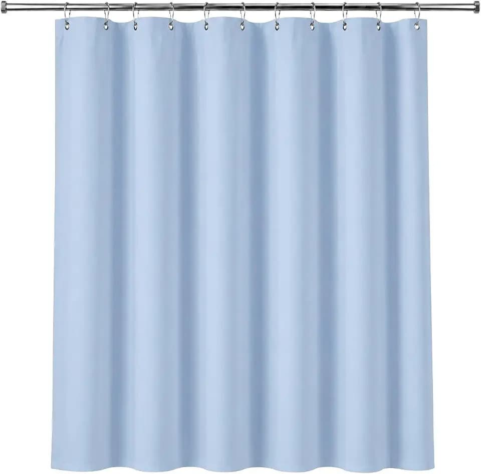 Dependable Industries inc. Essentials Premium 6 Guage PEVA Shower Curtain Liner - PVC Free Magnetized Bottom Odorless with Rustproof Grommets (Light Blue)
