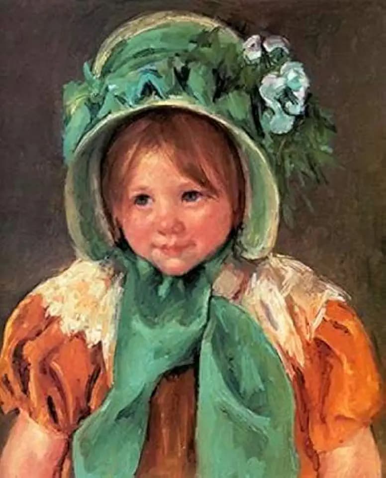 Posterazzi Sara In A Green Bonnet 1901 Poster Print by Mary Cassatt, (11 x 14)