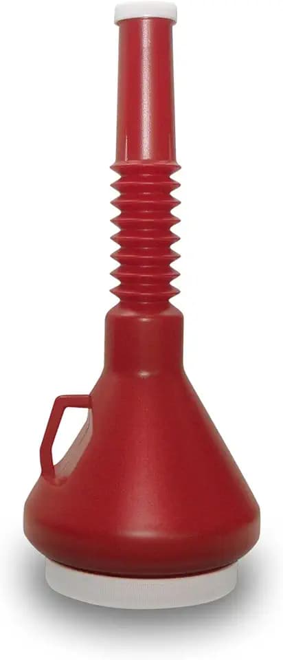 WirthCo 32145 Funnel King Dark Red Double Capped Funnel - 1-2/3 Quart Capacity