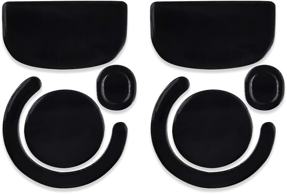 2 Sets mit abgerundeten geschwungenen Kanten, Mausfüße und Mausfüße, Mäuse, Füße und Mousekates, Ersatz für Logitech G Pro X Superlight Wireless Gaming-Maus (schwarz)