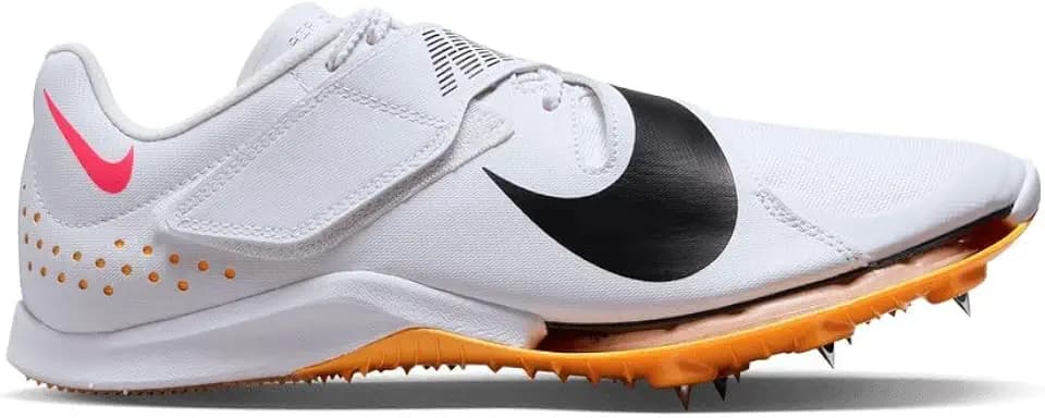 Zoom Elite Long Jump Shoes (Unisex - White/Black-Laser Orange-Hyper Pink) by Nike