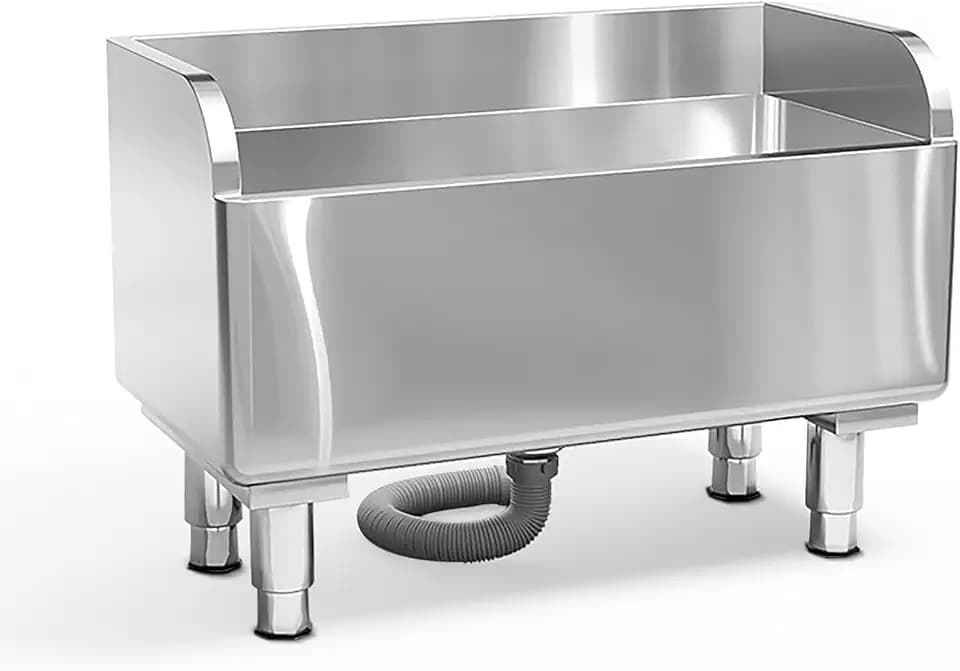 Commercial Floor Mop Sink,Stainless Steel Mop Service Basin,Mop Cleaning Sink,Vertical industrial sewage tank for balconies, laundry rooms, industries, etc(31.49”×16.1”×21.6”)