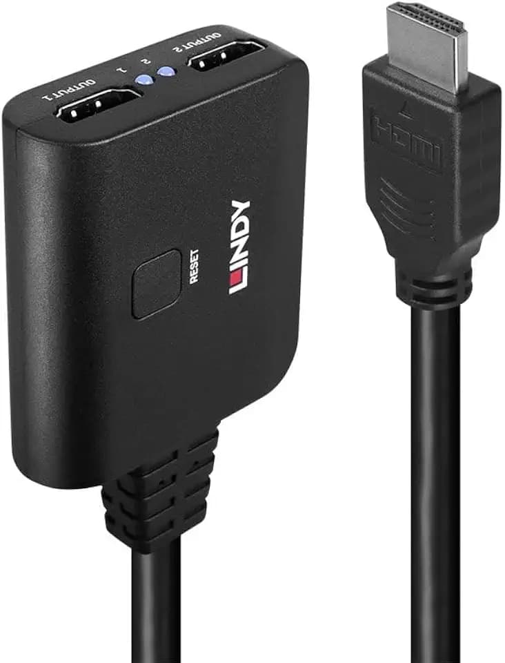 LINDY 38356 2 Port HDMI 4K60 Splitterkabel