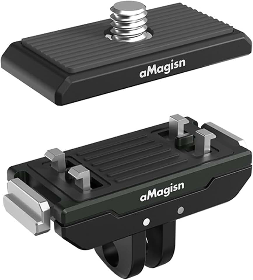 Magnetische Schnellwechselhalterung + 1/4" Schraubverlängerungshalterung für Insta360 Ace/Ace Pro für Insta360 X4 / X3 für GoPro Hero 12/11 Kamera Metallbasis Halterung Adapter Zubehör