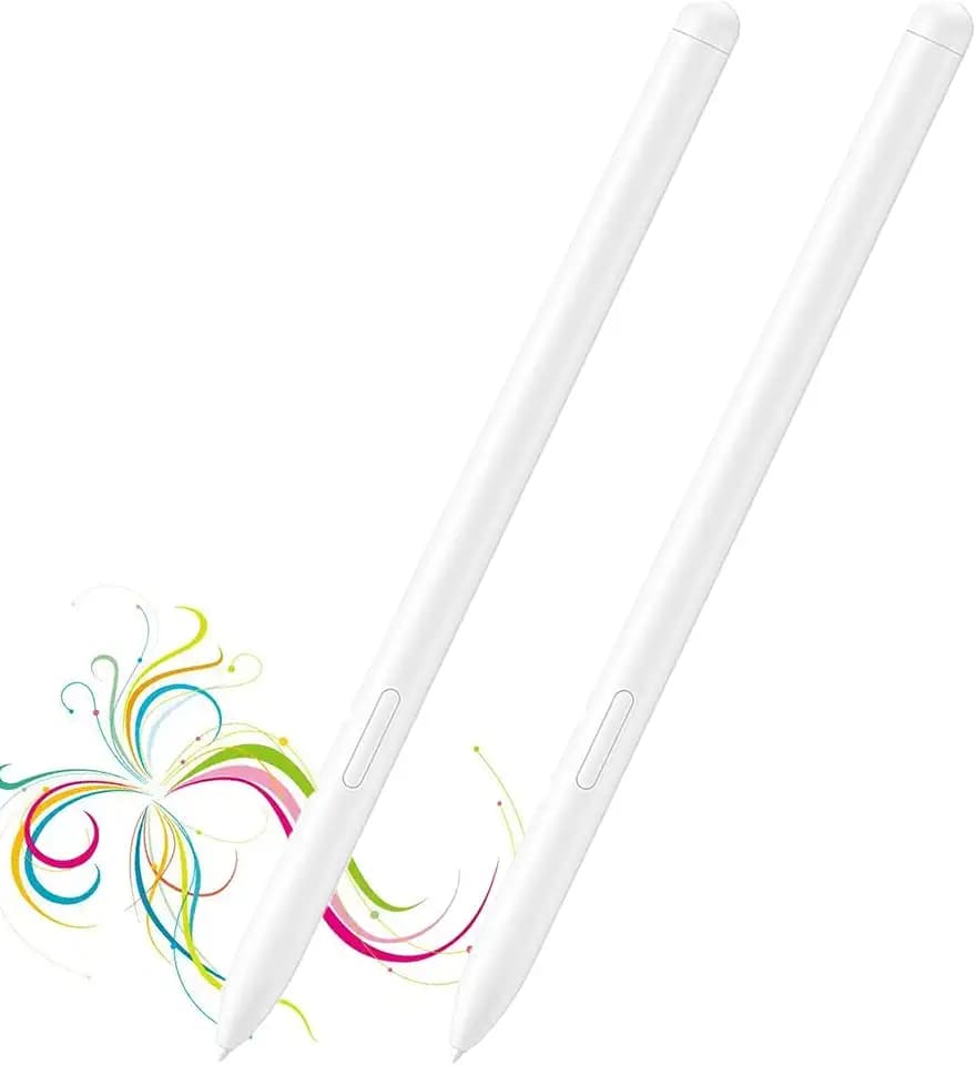 2 Stück Galaxy Tab S10 Eingabestift Ersatz (ohneBluetooth) für Samsung Galaxy Tab S10 S Pen für Galaxy Tab S10, Tab S10 Plus, Tab S10 Ultra, Tab S10 Lite Stift mit kostenlosen Spitzen+Federn Weiß