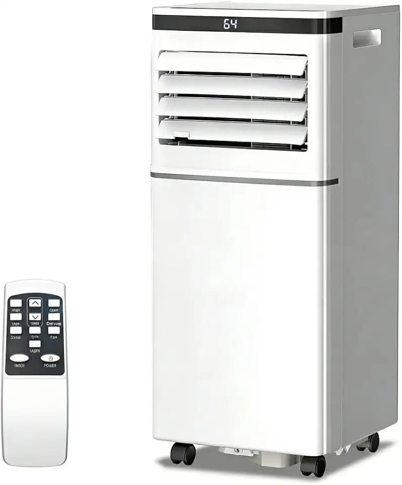 Electactic 8000 BTU Portable Air Conditioner for Bedroom, Quiet 4-in-1 Portable AC Unit with Cooling, Dehumidifier & Fan Modes, Sleep Mode, Remote Control & 24H Timer
