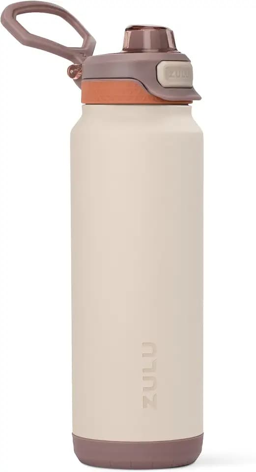 ZULU Powerfill Pro 32oz Stainless Steel Sip or Chug Water Bottle, Driftwood