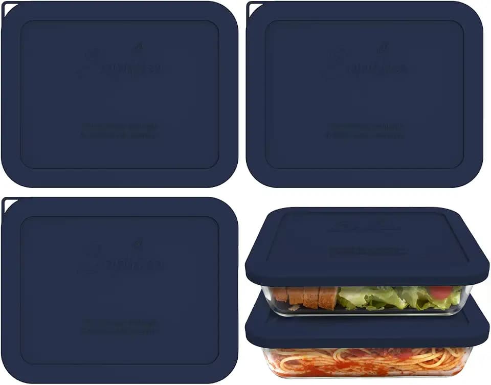 SOPHICO Silicone Lids for Pyrex Freshlock/SNAPWARE 6/8-Cup (7211R/8608)