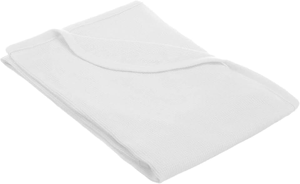 American Baby Company 100% Cotton Thermal Waffle Swaddle Blanket (30" x 40"), Soft, Breathable & Stretchy, White, for Boys and Girls, Perfect for Swaddling, Travel and Gifting