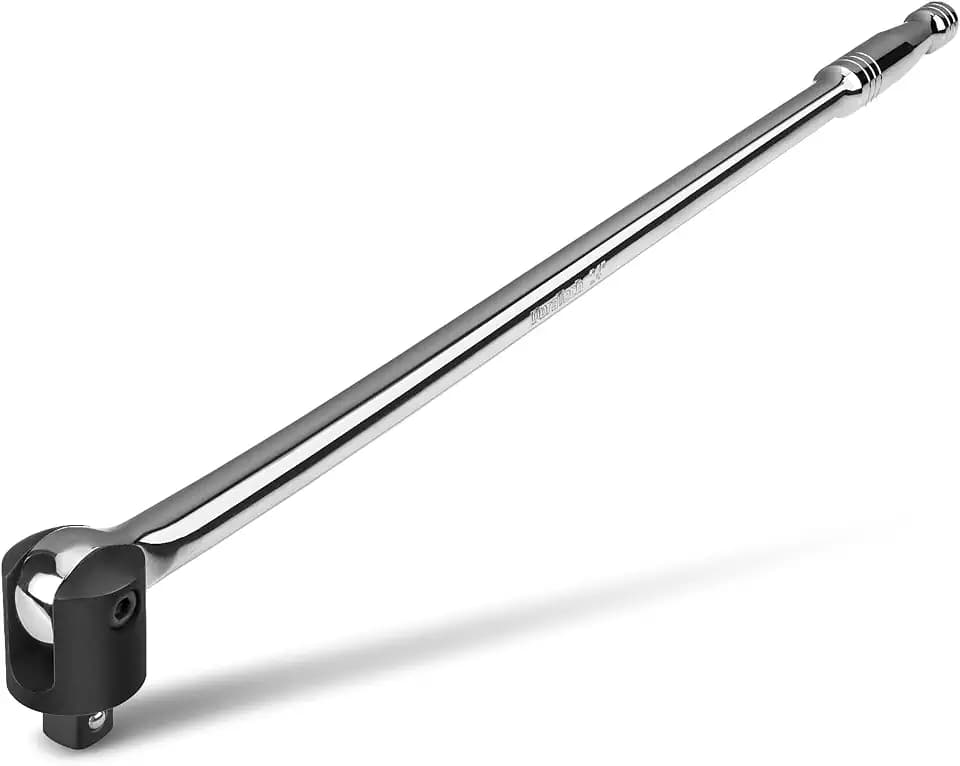DURATECH 1/2" Drive 24-Inch Heavy Duty Breaker Bar with 240° Flex Head