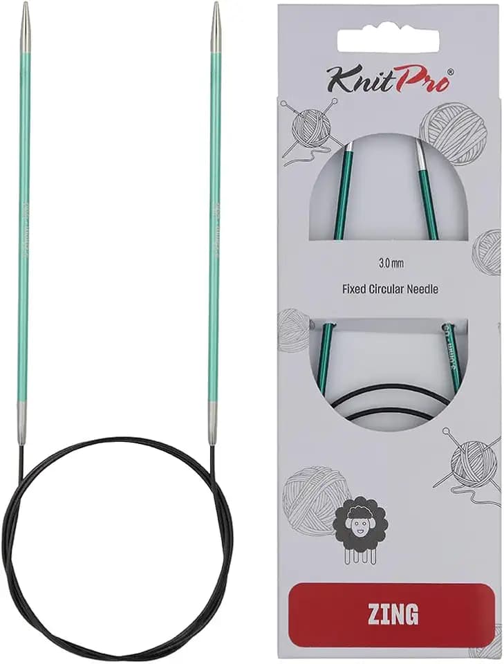 KnitPro Zing Fixed Circular Needles 32" (80cm) | US Size 3 (3.25mm)