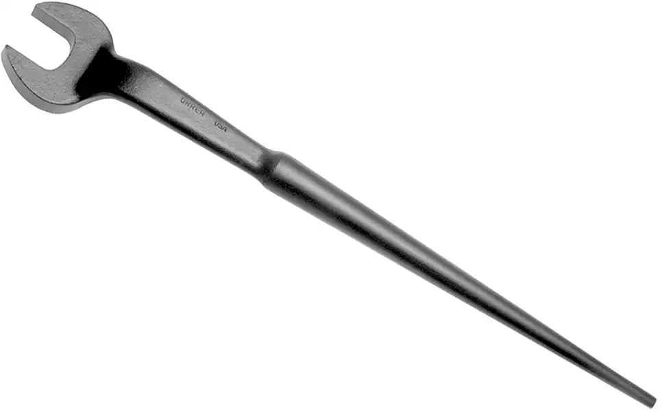 URREA Spud Wrench - 1" Open-End Structual Alignment Wrench with Offset Handle & Black Oxide Coating - C906B