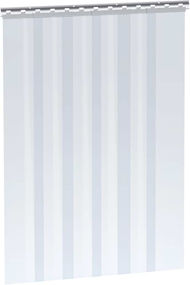 Freezer Strip Door Curtain Kit 6PCS 38" Width X 84" Height, 0.08 Inch Thickness PVC Curtain Strip for Walk in Freezers, Coolers & Warehouse Doors, with 50% Overlap