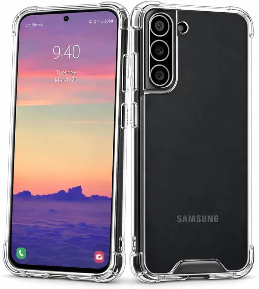 JProtect für Samsung Galaxy S21 Hülle Transparent (TOP Schutz) – Stoßsichere Bumper Case Shockproof – Handyhülle Samsung Galaxy S21 Schutzhülle Durchsichtig