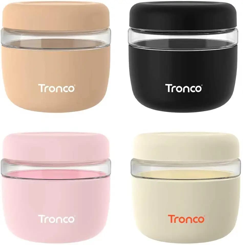 Tronco 24 oz Glass Food Storage & Lunch Bowl Containers with Airtight Lids