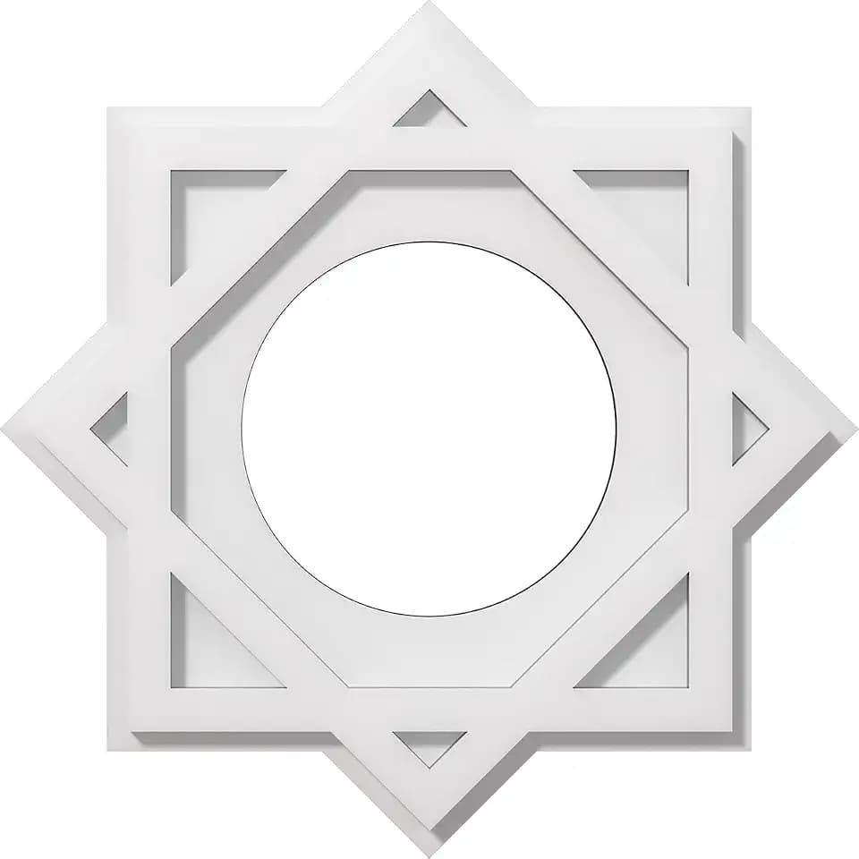 Ekena Millwork CMP16AL-07000 Axel Architectural Grade PVC Contemporary Urethane Ceiling Medallions 16"OD x 7"ID x 8 3/4"C x 1"P