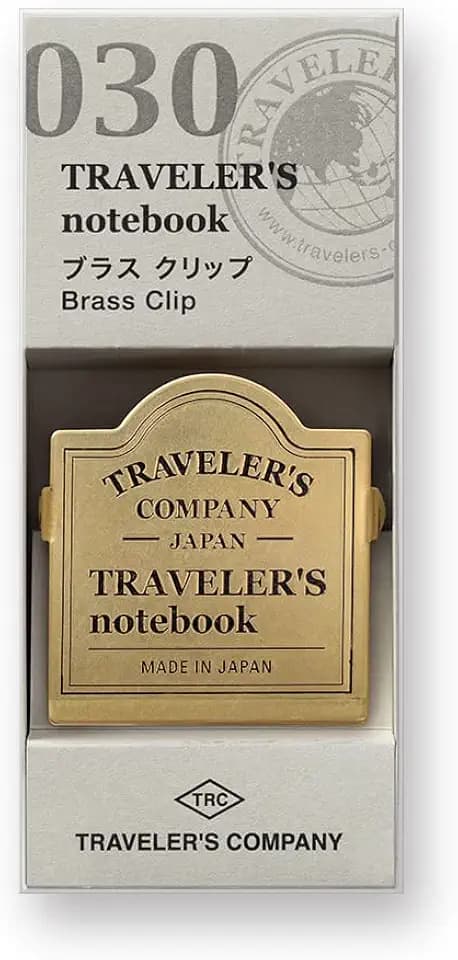 Traveler's Notebook Brass Clip TRC Logo Pattern 43089006