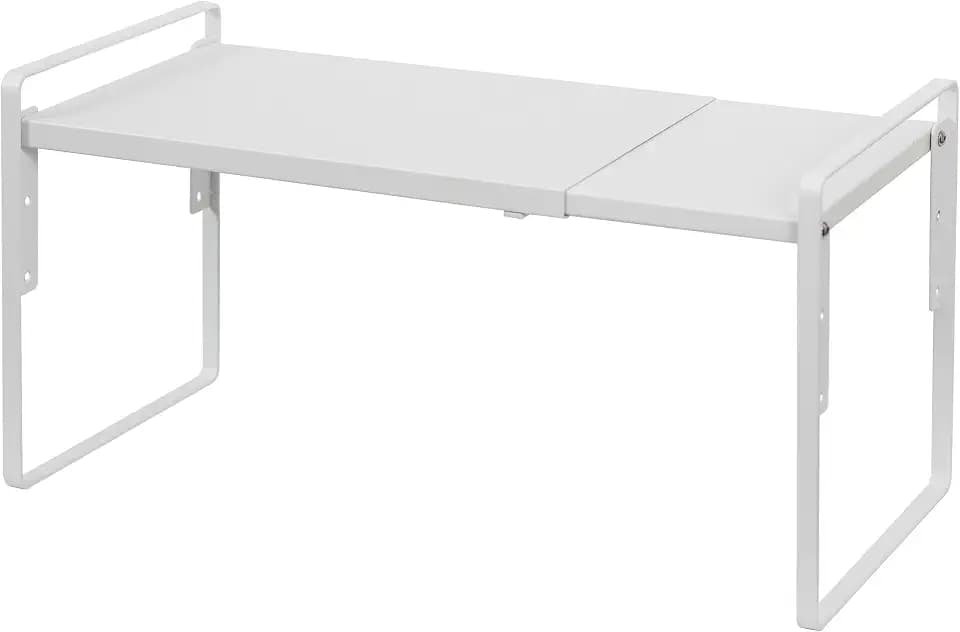 Nxconsu Cabinet Shelf Riser, Adjustable Cabinet Organizer, 8.6" Deep White