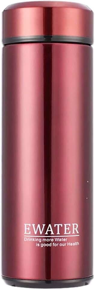 Glass Liner Vacuum Flask Stainless Steel Water Bottle Insulated Travel Coffee Mug,11oz,9oz Available (11oz, Red)