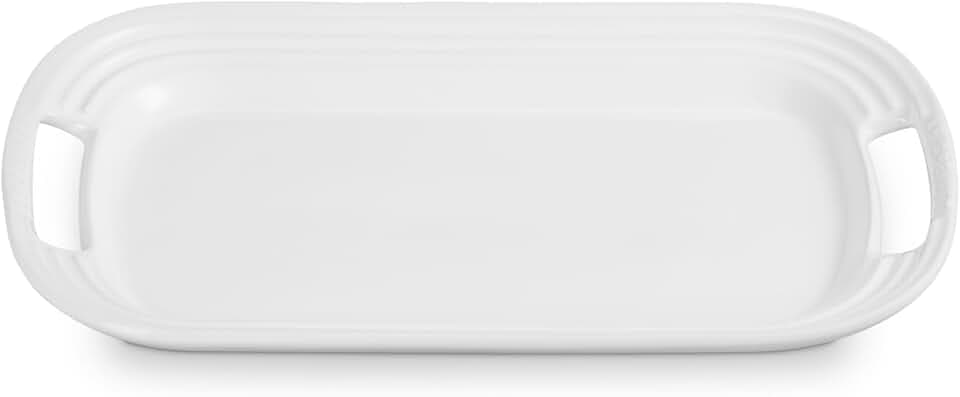 Le Creuset Stoneware Serving Platter, 14 in., White