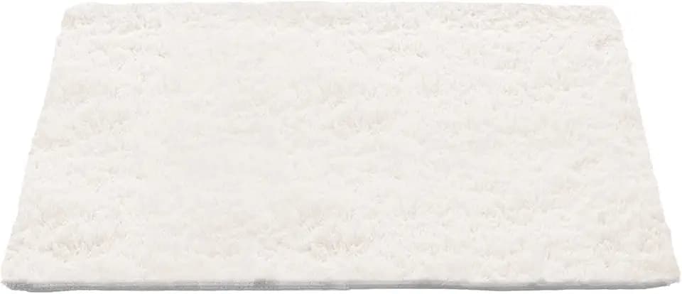 Rectangle Rug for Play Tent, Decorative Area Rug 50.5" Lx38.5 W White