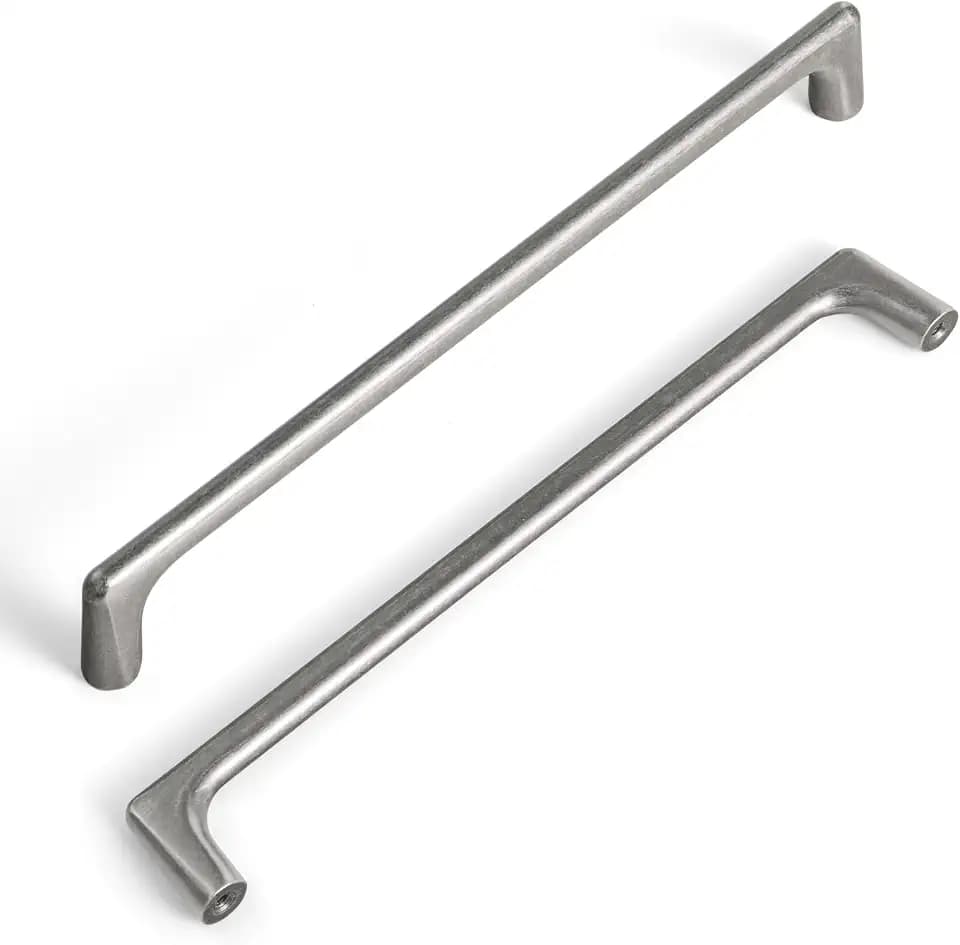 Goo-Ki Antique Silver Cabinet Pullls with 7.6 ''(192mm Hole Centers- Retro Style Zinc Alloy Cabinet Handles for Dresser,Wardrobe,Cupboard-,6 Pack