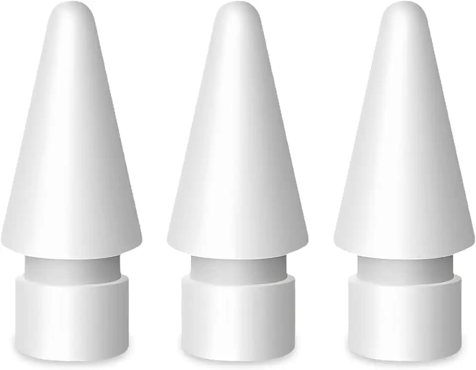 flintronic 3 Stück Kompatibel mit Apple Pencil Spitzen,Spitzen Kompatibel für Apple Pencil 2 Gen & 1St, Hochempfindlich iPencil Spitze Ersatzspitzen Eingabestift Nib Kompatibel für iPad Pro-Weiß