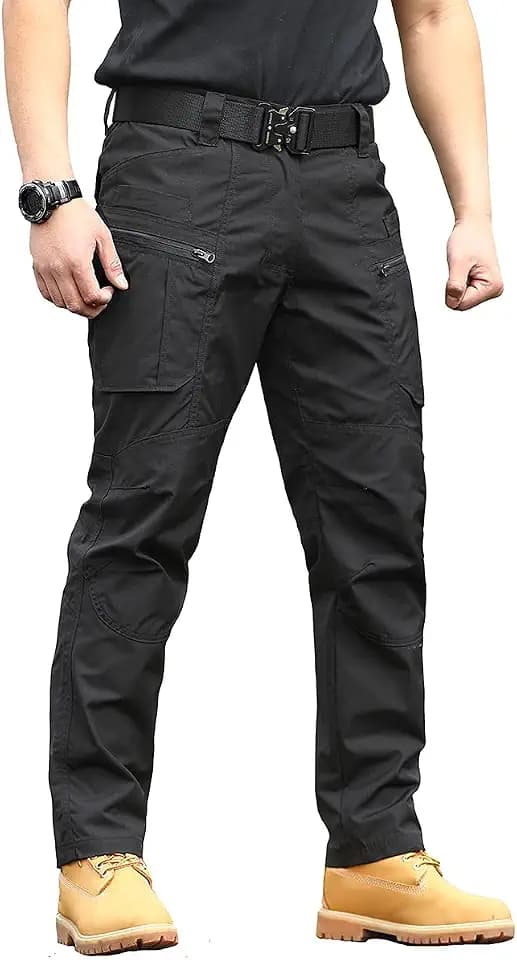 NAVEKULL Men's Rip-Stop Tactical Pants Work Cargo Pants