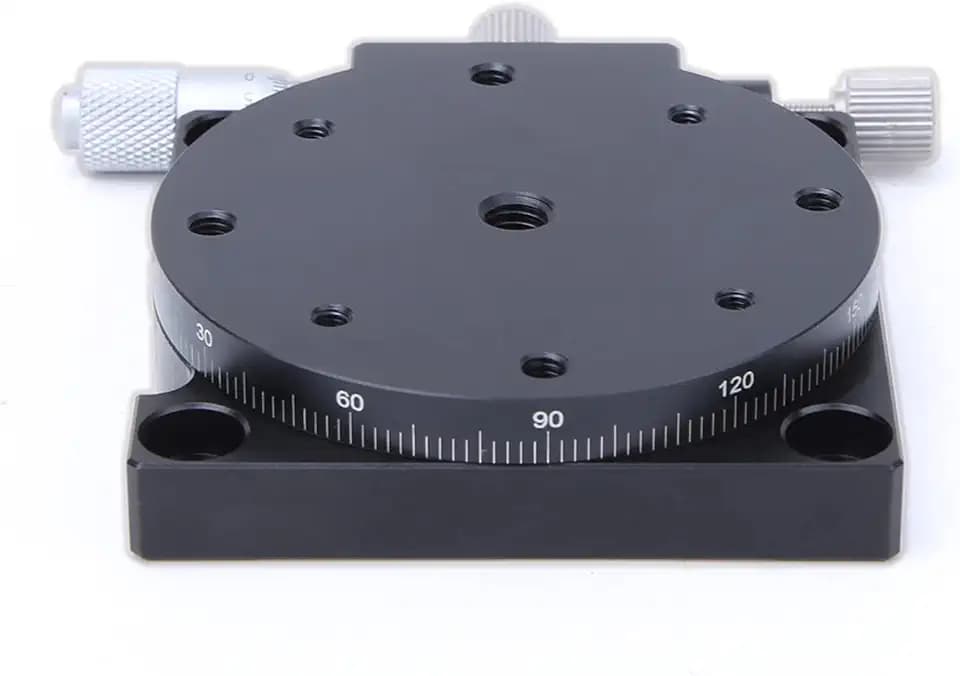 KUIDAMOS RS60-L 60mm Manual Precision Rotation Stage, 0.01 Accuracy