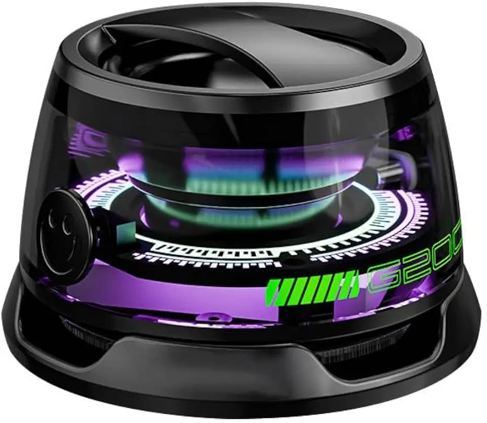 Magnetic Bluetooth Speaker,Multifunctional Portable Wireless Waterproof G200 Speaker with Multi RGB Color Light Show-3D Surround Sound Effect,Phone Stand for iPhone, Android, TWS Pairing