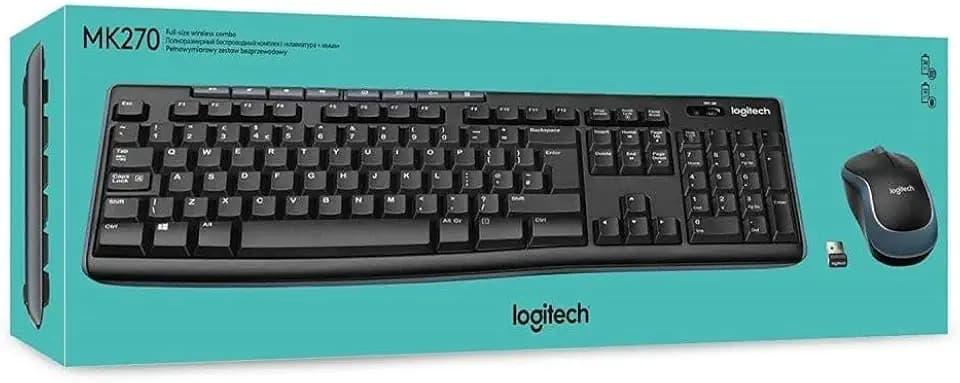 Logitech MK270 Kabelloses Set mit Tastatur und Maus für Windows