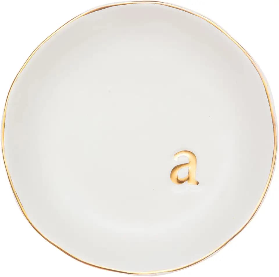 COLLECTIVE HOME Ceramic Jewelry Tray, Trinket Dish, Gifts for Women (A)