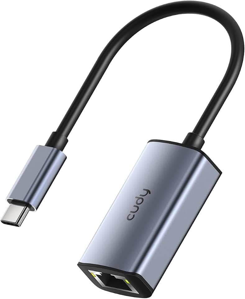 Cudy USB 3.0-zu-Gigabit-Ethernet-Adapter, USB-C, RJ45, Plug-and-Play, UE10C