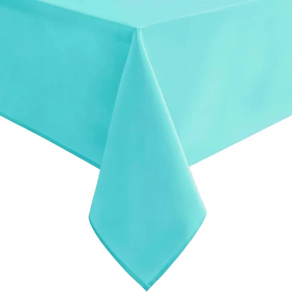 Hiasan Solid Square Tablecloth, Aqua, 54 x 54 Inch, 1 Pack