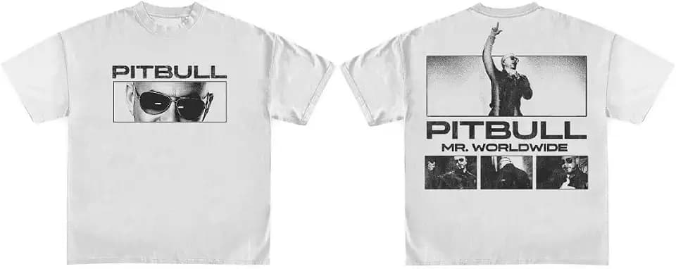 Pitbull Unisex Adult Pitbull Official Merch Mr. Worldwide T-Shirt