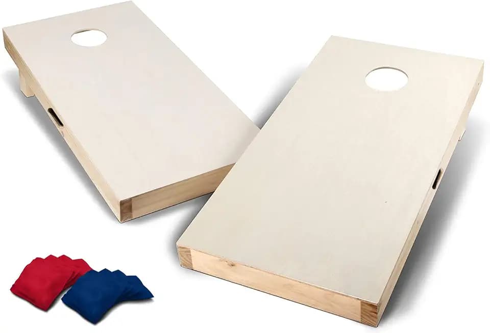 Backyard Champs 2' x 4' Tournament Approved Wood Cornhole Set (8 Bags Included)