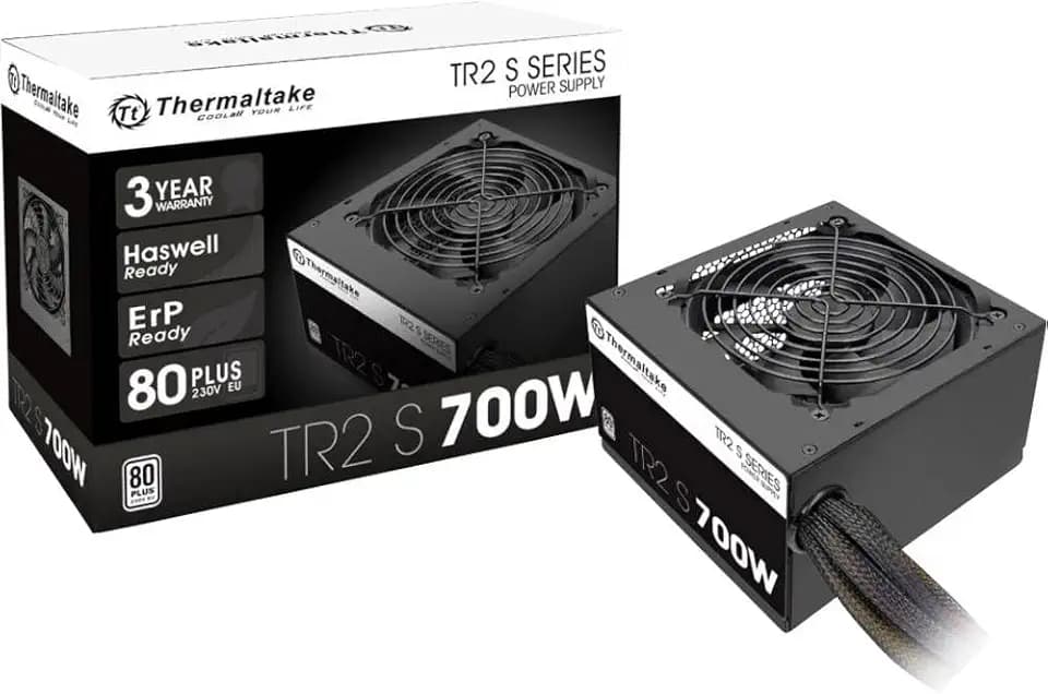 Thermaltake TR2 S 700W | PC-ATX-Netzteil | 80-Plus | leiser 120 Lüfter | EU zertifiziert | schwarz