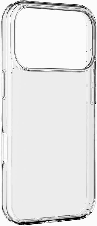 cellularline - Clear Strong - Kompatibel mit iPhone 17 Pro Max- Harte Schutzhülle mit Gummirändern - Stoßfest, schützt vor Stürzen und Aufprall - Enthält recyceltes Material - Transparent