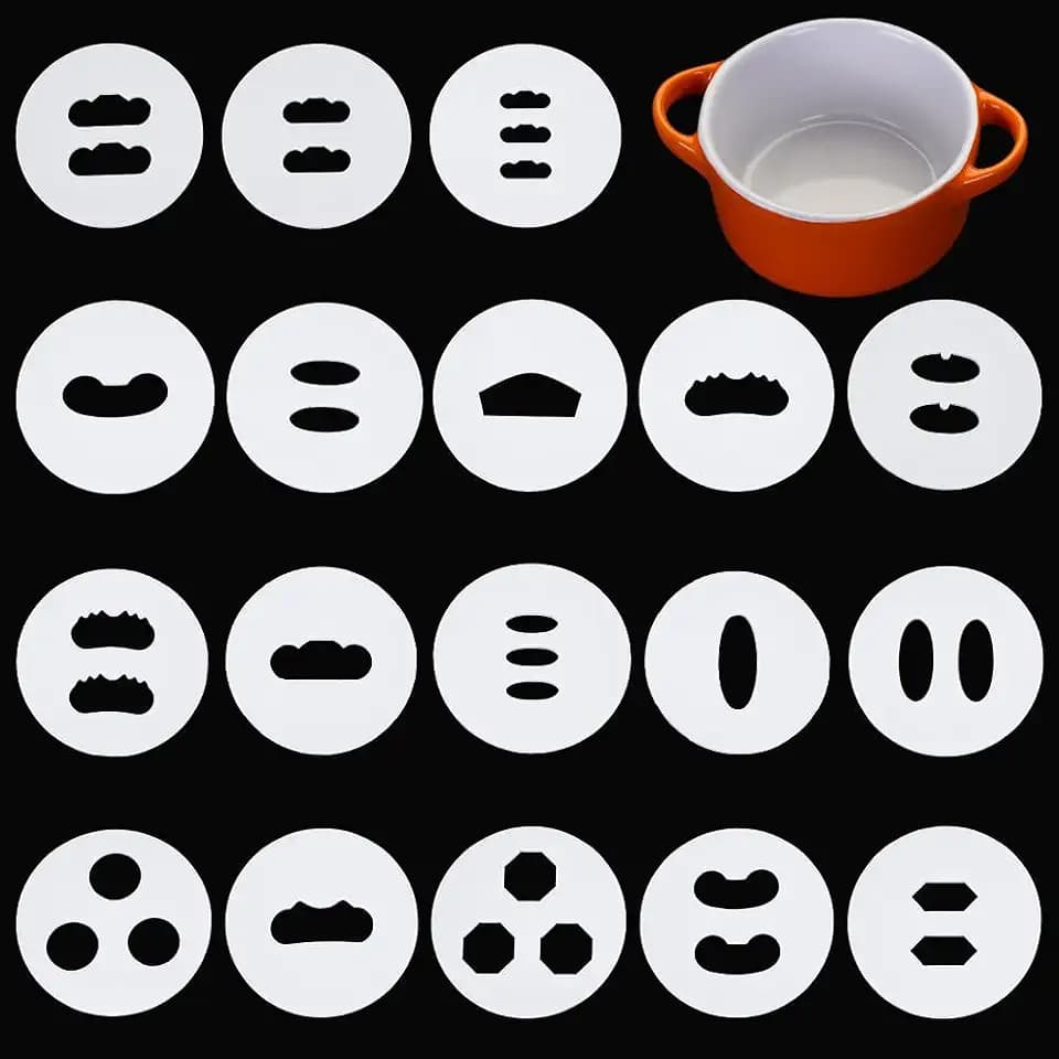 FINGERINSPIRE 18 PCS Handle Pattern Disc for Extruder Pottery Tool 2.22inch