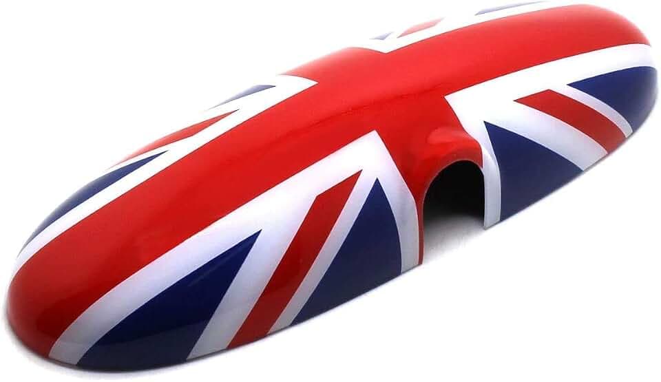 Innenspiegel Abdeckung 23 cm Union Jack Rot, zum Aufkleben, kompatibel mit R50 R52 R53 (2000–07/2004)