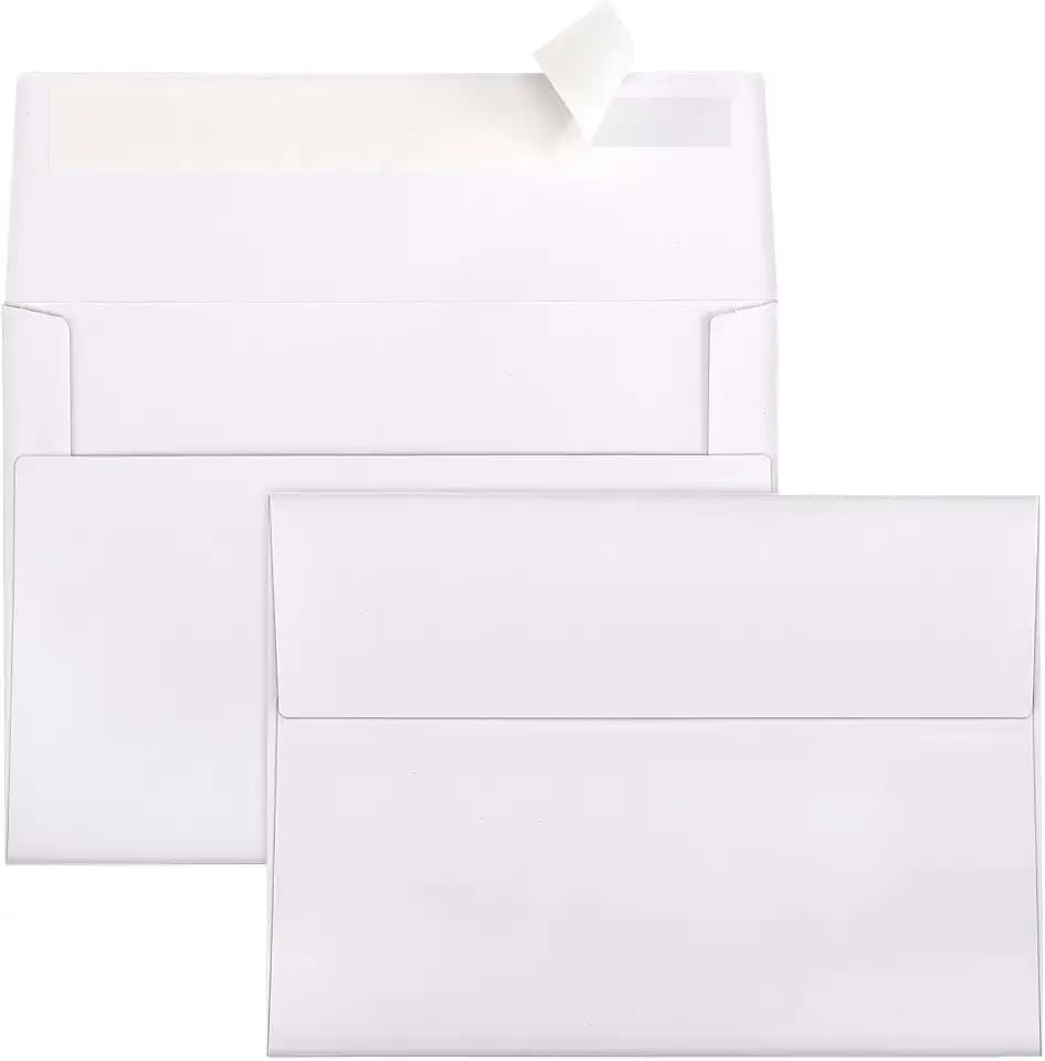 A6 Envelopes Self Seal 500 Pack - 4.75x6.5 White Invitation Envelopes Bulk for 4x6 Postcard, Wedding, RSVP, Thank You Notes, Announcements, Greeting Cards, Photos