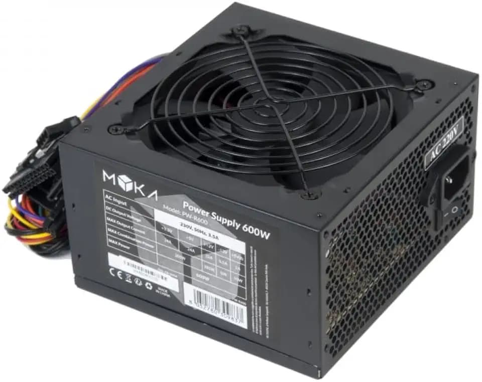 MYKA PC-Netzteil PW-R600, 600 W, 12 cm Lüfter, 4 SATA, 2 Molex, 1 PCI-E, SFX Formfaktor
