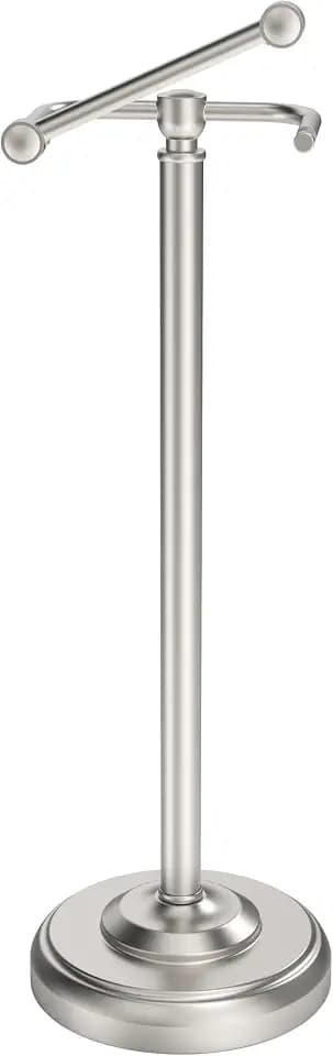 Toilet Paper Holder Stand Stainless Steel & Weight Base, No Tipping