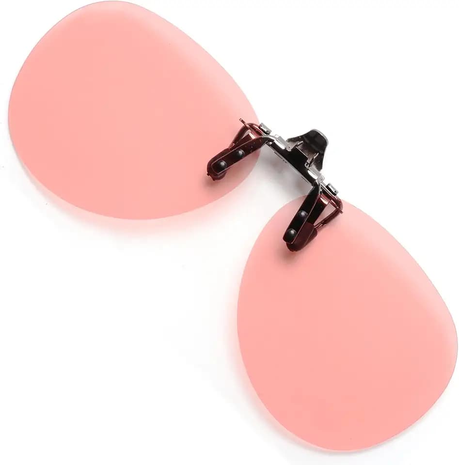 VANANA Rose Getönte Migränebrille Clip On Lichtempfindlichkeit Brille für fluoreszierende LED & Computer Bildschirme Blaulichtfilter Gläser