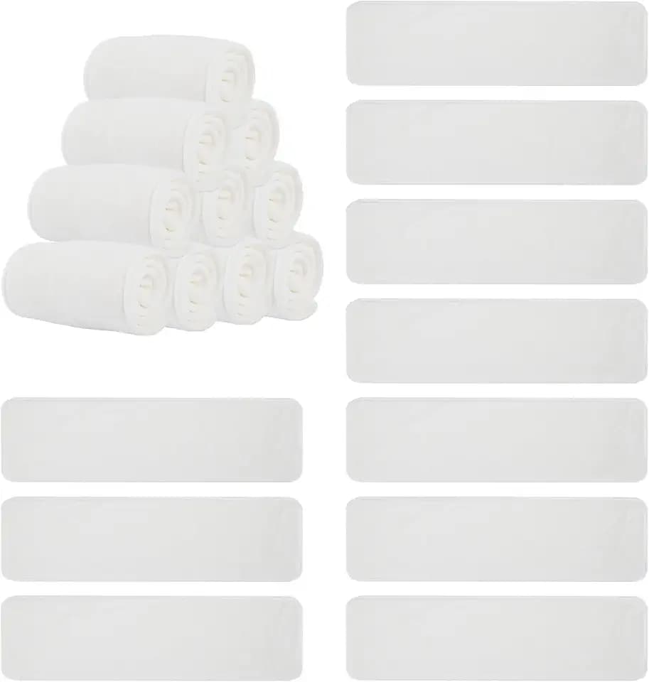10 Pack Adult Cloth Diaper Inserts,5-Layer 8.1x18.9 in Absorbent Liners