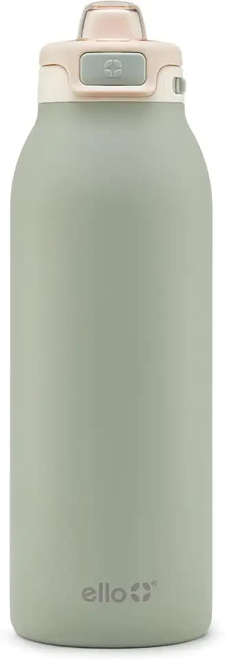 Ello Pop & Fill Insulated Stainless Steel Water Bottle with Quick Fill Lid, Leakproof Locking, Sip or Chug Spout, BPA-Free, Double Wall Vacuum Insulated for Sports, Travel & School- 22oz / 32oz / 40oz