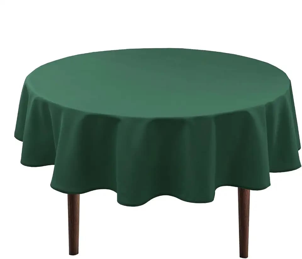 Hiasan Round Tablecloth, 30 Inch, Hunter Green, 1 Pack