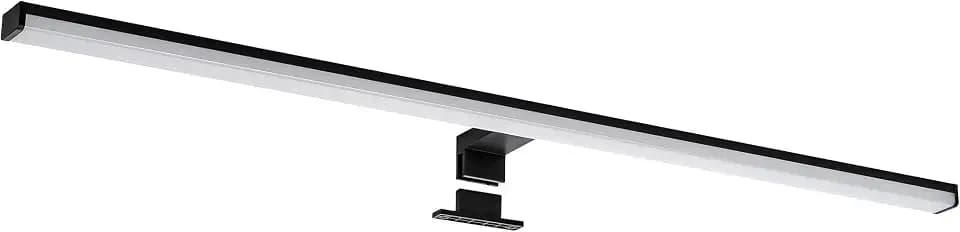 SEBSON Spiegelleuchte Bad 90cm auf Schrank + Klemmleuchte, schwarz, 4000K